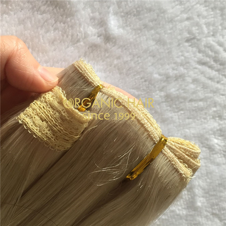 Customized lace weft with our best quality hair A190